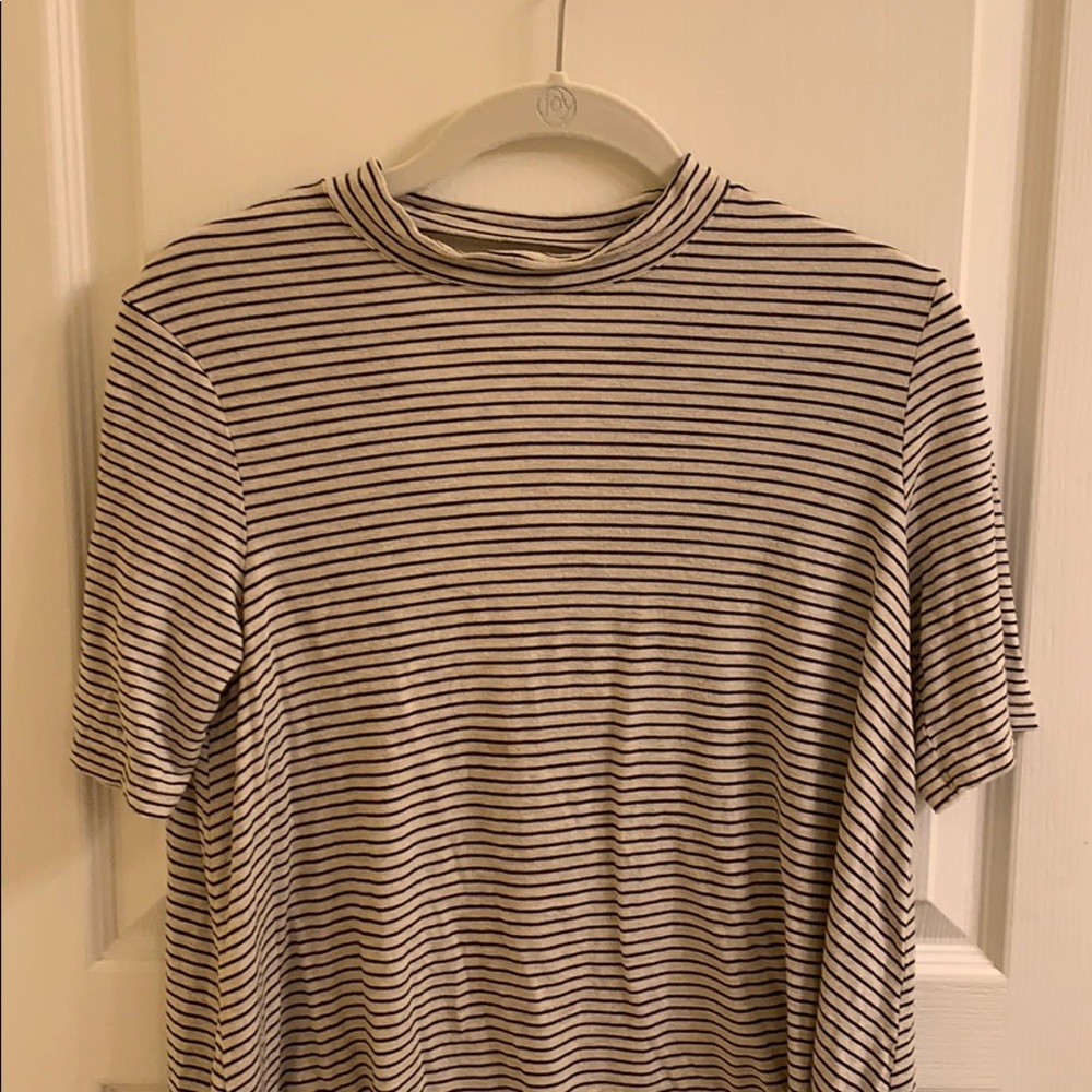 striped open back top